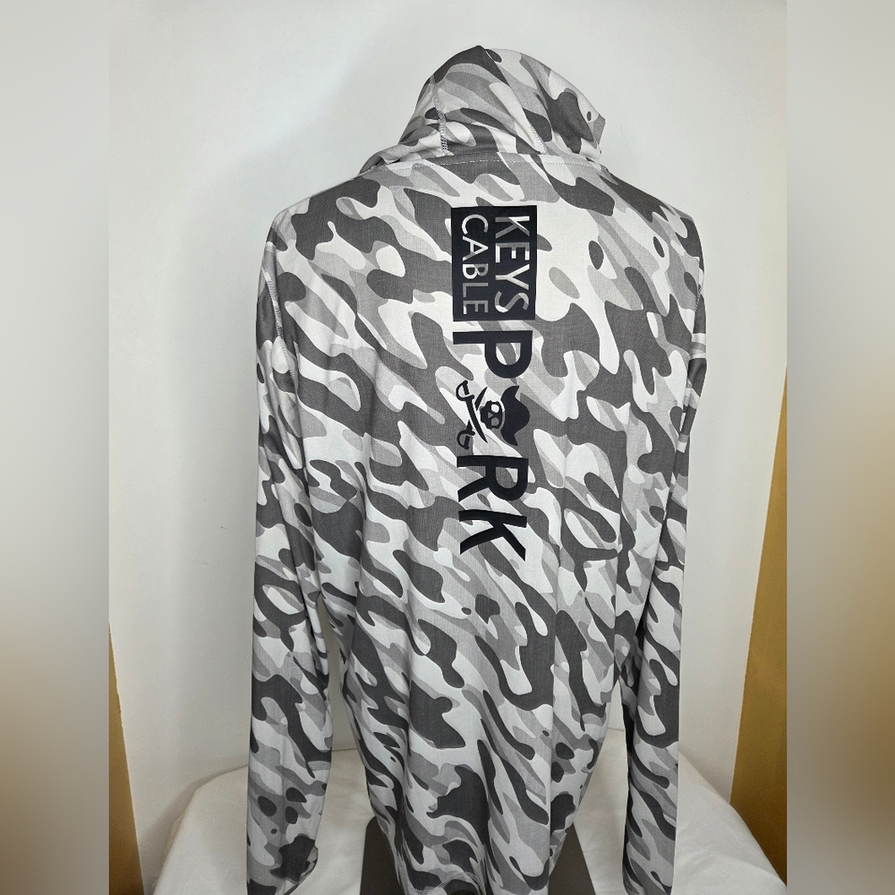 Scales Size 2XL Mens Performance Light Gray Hoodie - Picture 3 of 11